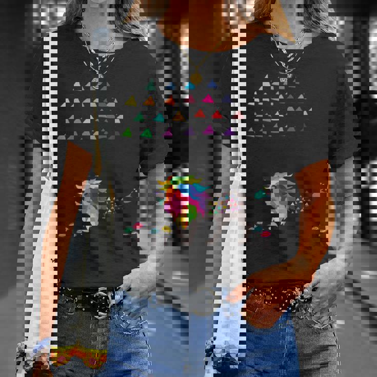 虹色のライオン Tシャツ 彼女への贈り物