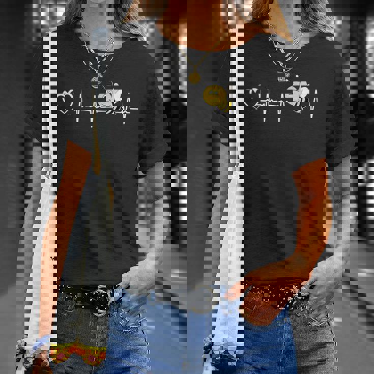 蜂 ハートビート 蜂 ハート 蜂 女王 ミツバチ Tシャツ 彼女への贈り物