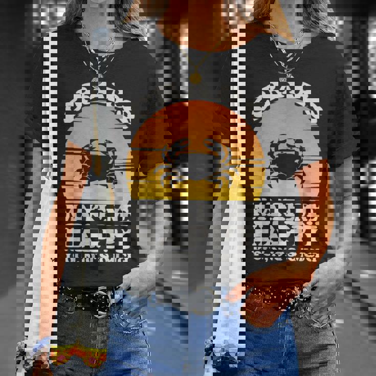 蟹は私を幸せにする カニ服 カニ Tシャツ 彼女への贈り物