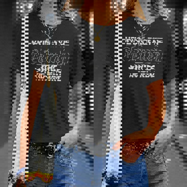 誰もが自分にふさわしいビットコイン価格を得ることができるビットコイン Tシャツ 彼女への贈り物