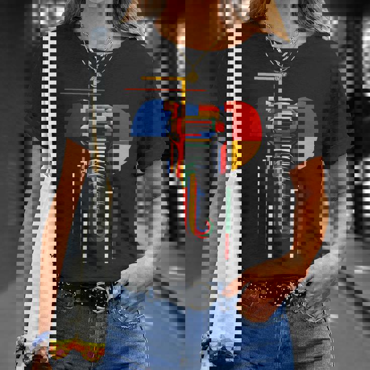 象 抽象 動物 アート 幾何学模様 グラフィック 象 Tシャツ 彼女への贈り物