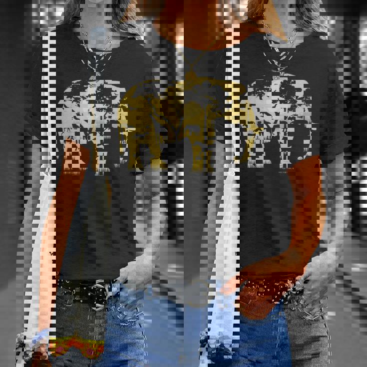 象の贈り物野生生物保護動物園動物動物学アフリカ Tシャツ 彼女への贈り物