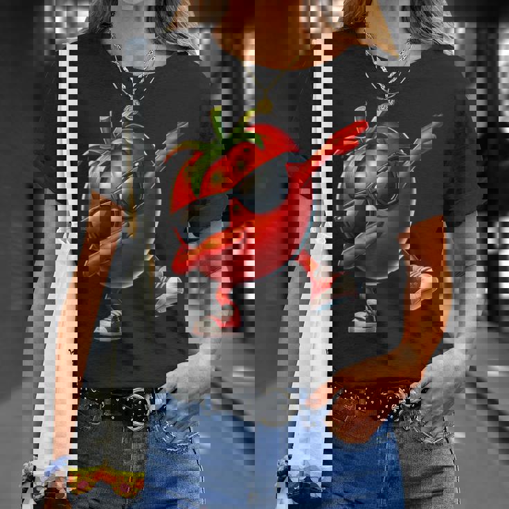 軽くたたくトマト ダンシング 軽くたたくトマト フルーツ Tシャツ 彼女への贈り物