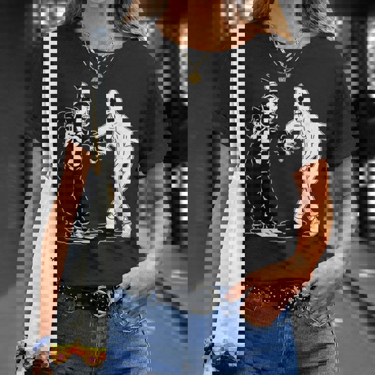 道化師のココと幽霊の踊り Tシャツ 彼女への贈り物