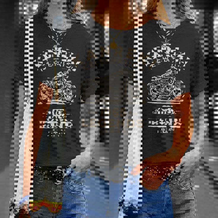 還暦祝い 1965年生まれのバイク好き 2025年60歳記念 かっこいい Tシャツ 彼女への贈り物