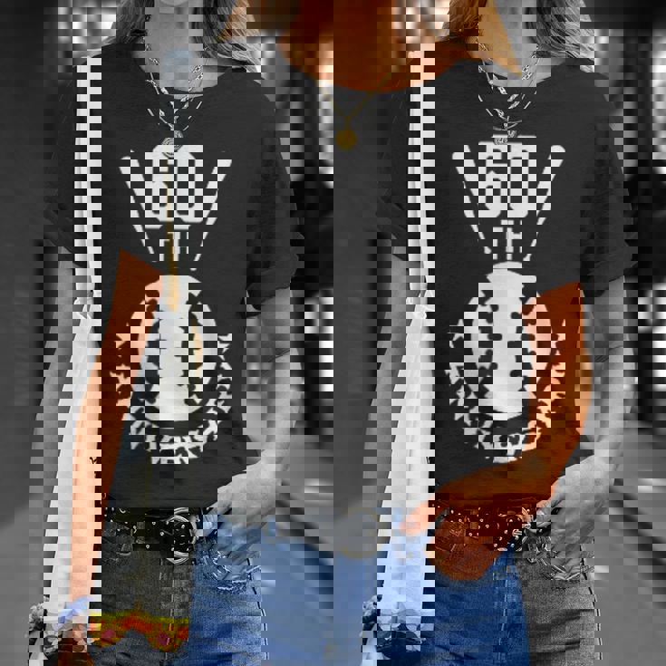 還暦祝い＆野球ファン向けプレゼント ワンポイント ゼッケン60 かっこいい【両面プリント】 Tシャツ 彼女への贈り物