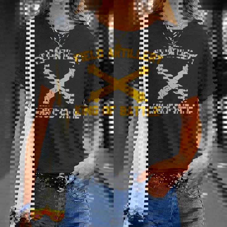 野戦砲 キングオブバトルブランチ記章 砲兵 Tシャツ 彼女への贈り物