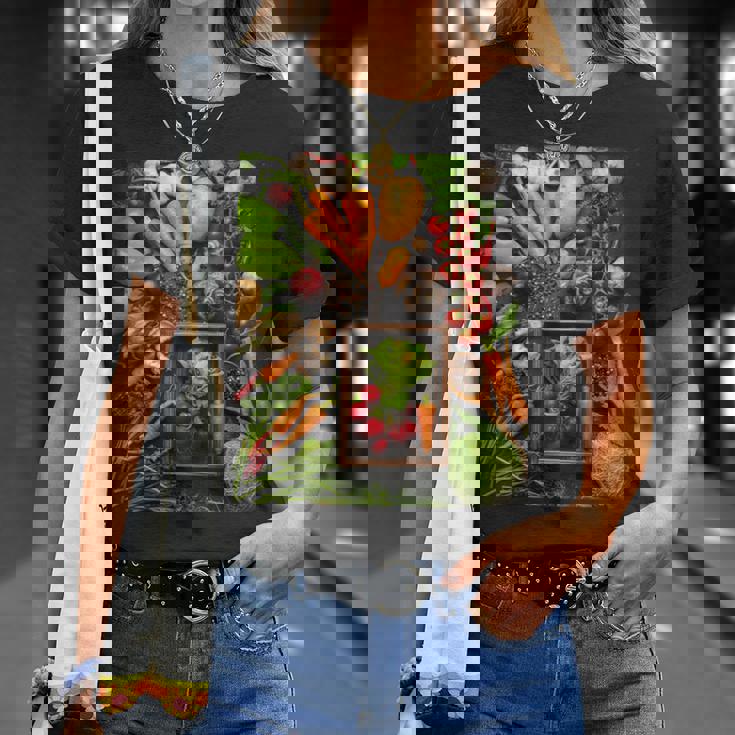 野菜農場フレッシュオーガニック野菜 Tシャツ 彼女への贈り物