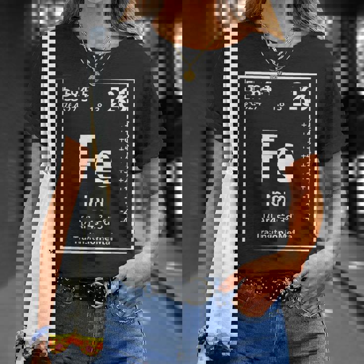 鉄元素周期表 Tシャツ 彼女への贈り物