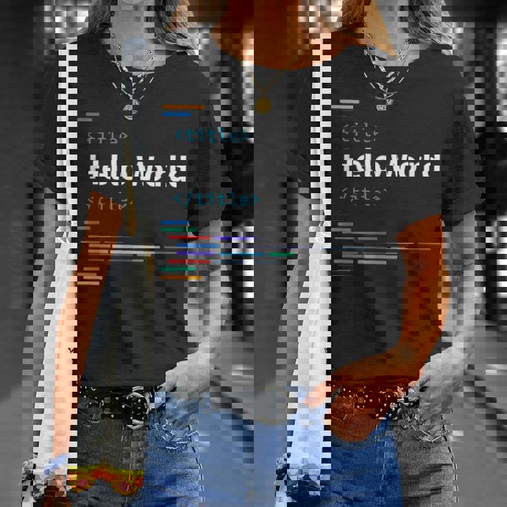 開発者 Hello World Tシャツ 彼女への贈り物