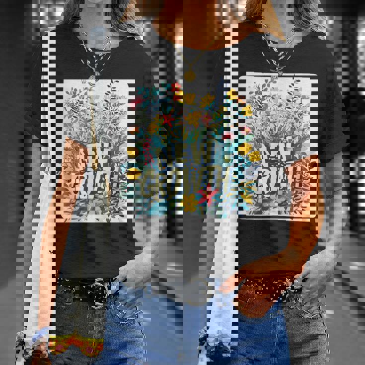 開花した外観のためのかなり新しい成長スタイル Tシャツ 彼女への贈り物