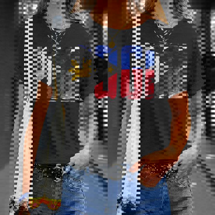 陽気なポギ タガログ語 ピノイ ステートメント フィリピン国旗 Tシャツ 彼女への贈り物