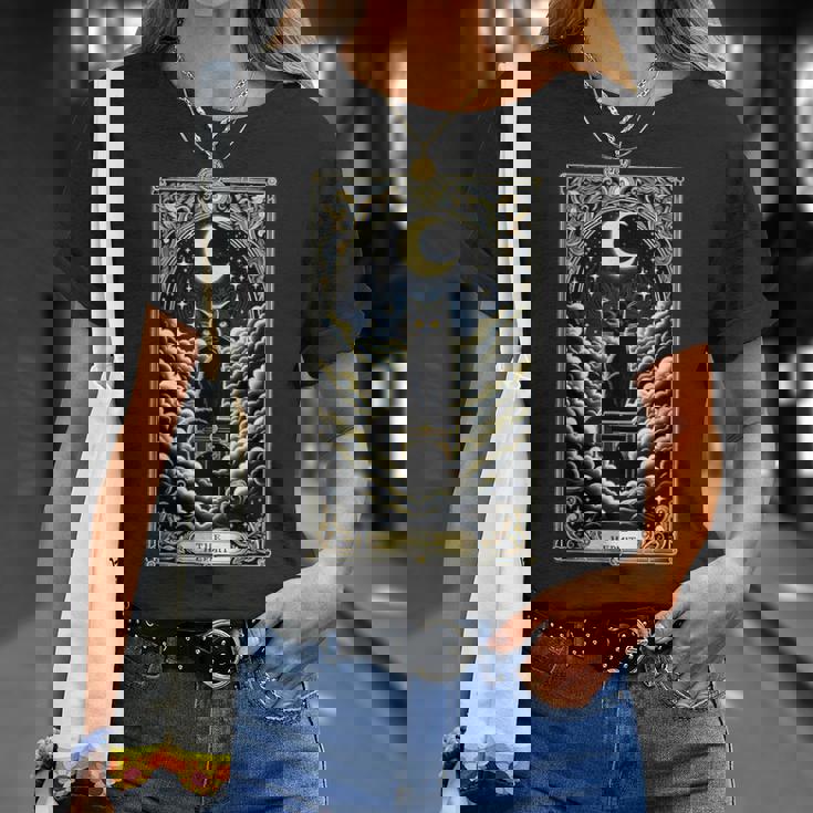 隠者タロットカード 箱に入った猫 神秘的なかわいい猫のタロットカード Tシャツ 彼女への贈り物