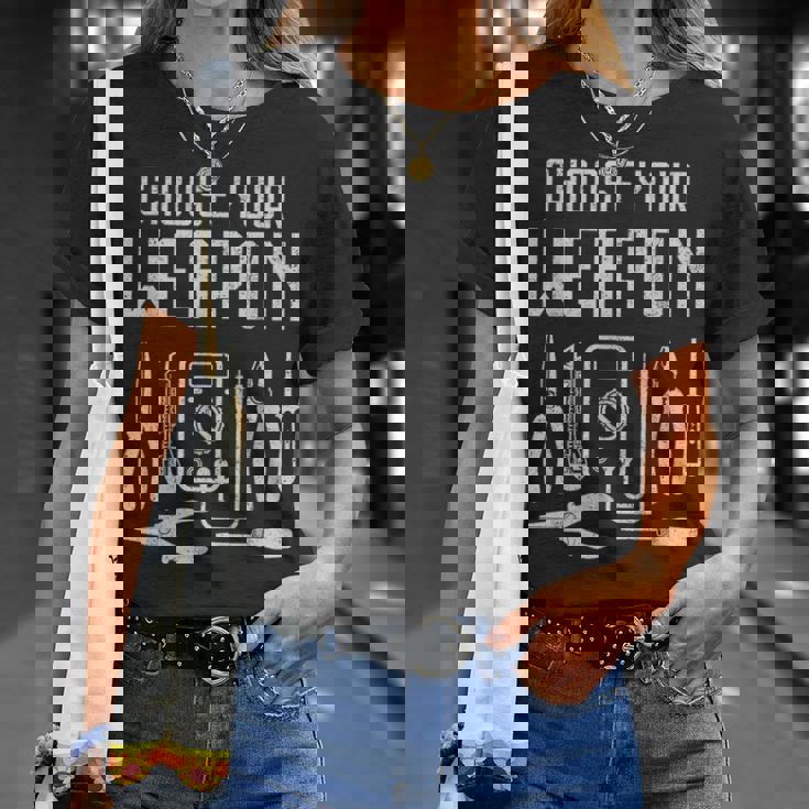 電気工道具 武器を選ぶ Tシャツ 彼女への贈り物