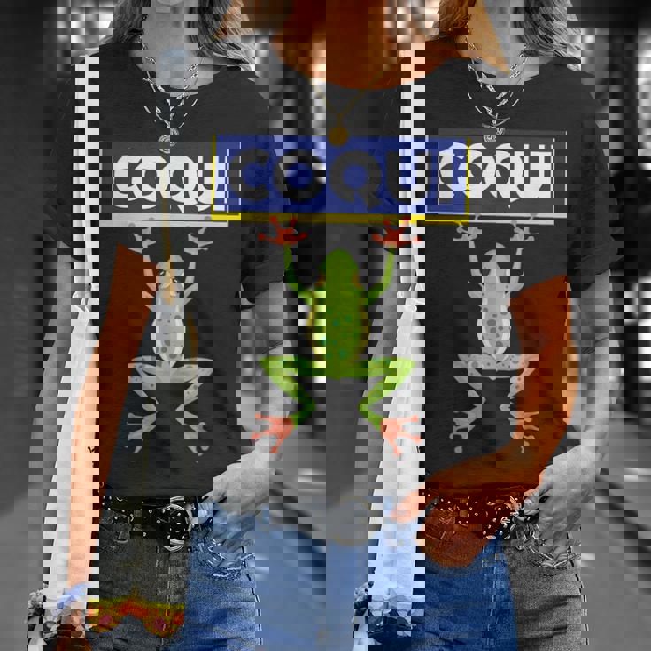 面白い コキ カエル 食べ物 プエルトリコ ゴヤ ラテン コミダ ボリクア Tシャツ 彼女への贈り物