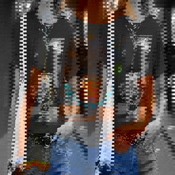 おもしろ 面白い コーヒー アイスコーヒー おもしろい 水 氷 グラス Tシャツ 彼女への贈り物