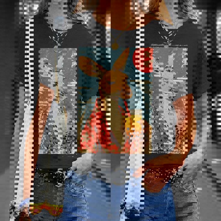 面白い バブル ボバ ティー かわいい 日本人 かわいい アニメ カンガルー。 Tシャツ 彼女への贈り物