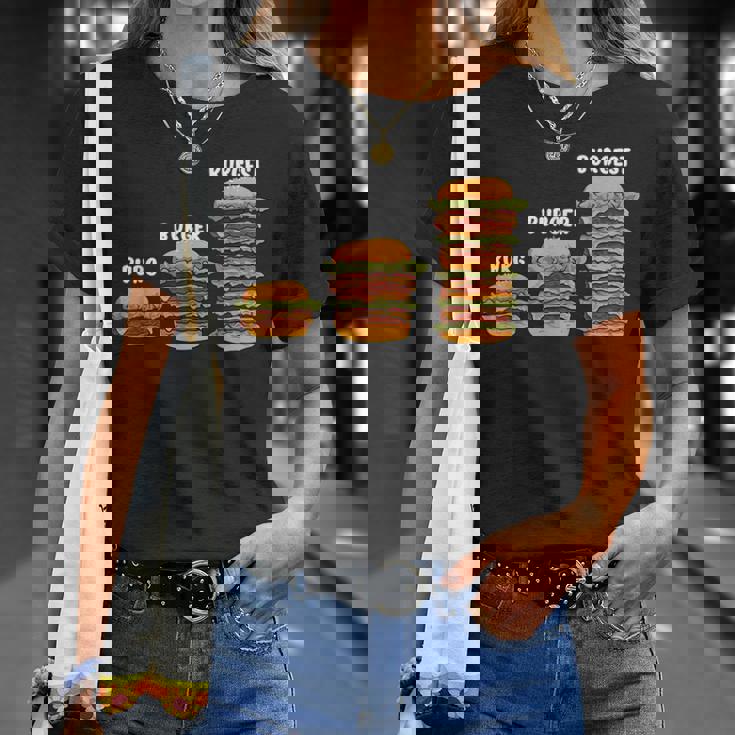 面白い バーグ バーガー バージェスト バーガー ハンバーガー チーズバーガー Tシャツ 彼女への贈り物