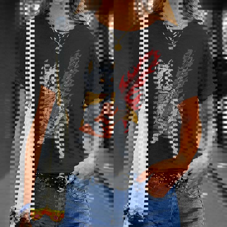 面白い ベースシスト 猫 ギフト ファイヤー 楽器 ベース ギター Tシャツ 彼女への贈り物