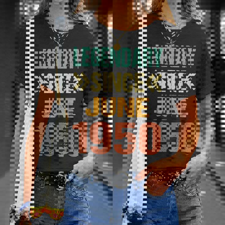 面白い75歳の誕生日 6月生まれの伝説 1950年6月以来 Tシャツ 彼女への贈り物