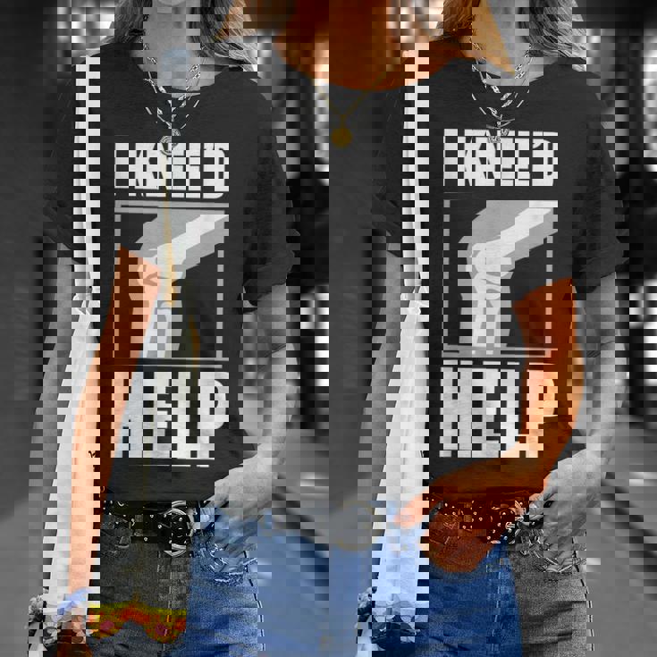 面白いacl膝手術 I Kneed Help 膝半月板ギフト Tシャツ 彼女への贈り物