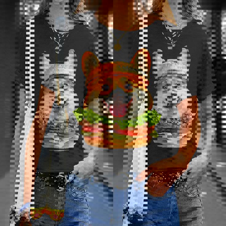 面白いtシャツ コーギー 犬 ハンバーガー メンズ 犬好き グッズ かわいい おもしろ 面白い 服 ネタ Tシャツ 彼女への贈り物