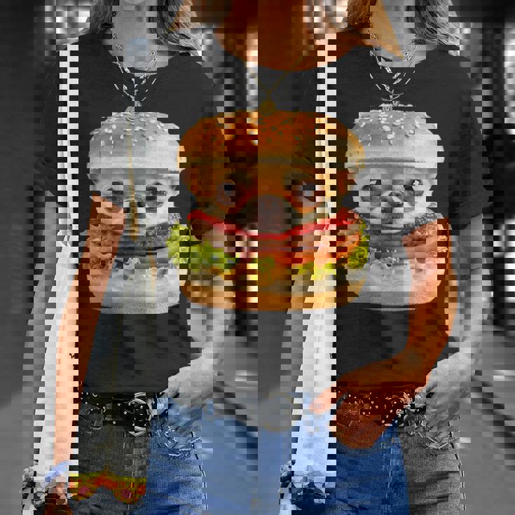 面白いtシャツ チワワ 犬 イヌ ハンバーガー メンズ 犬好き グッズ かわいい おもしろ 面白い 服 ネタ Tシャツ 彼女への贈り物