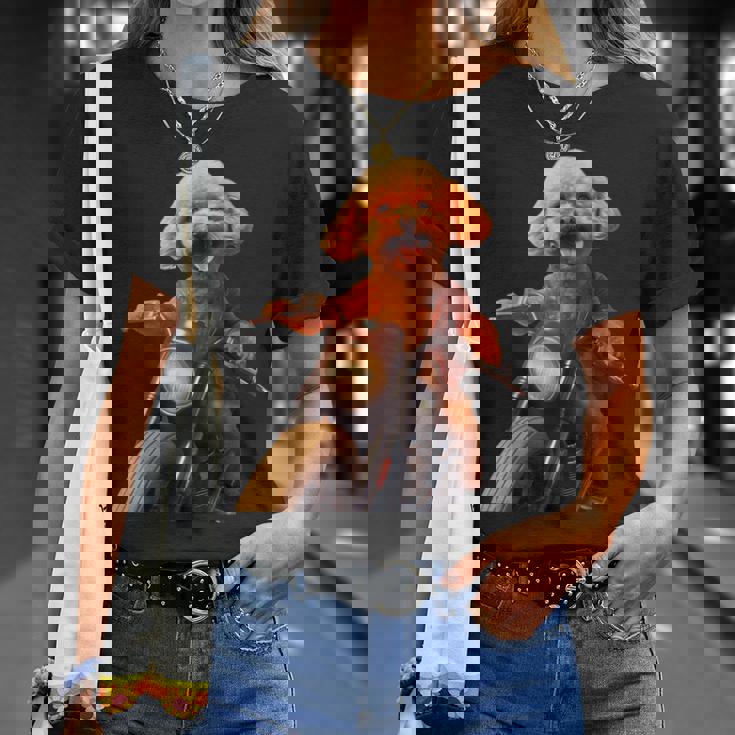 面白いtシャツ トイプードル バイク イヌ メンズ 犬好き グッズ かわいい おもしろ 面白い 服 ネタ Tシャツ 彼女への贈り物