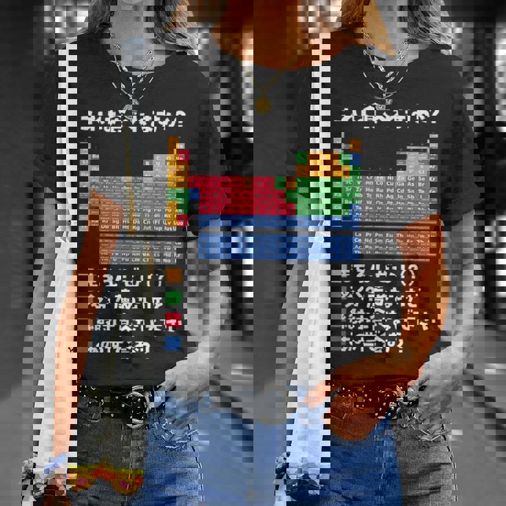 面白いtシャツ 周期表 化学 ネタ 服 おもしろ 元素 オリジナル メンズ ネタ 科学 理系 Tシャツ 彼女への贈り物