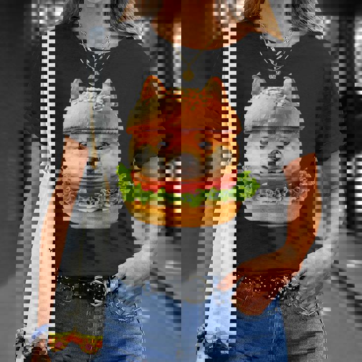 面白いtシャツ 柴犬 犬 イヌ ハンバーガー メンズ 犬好き グッズ かわいい おもしろ 面白い 服 ネタ Tシャツ 彼女への贈り物