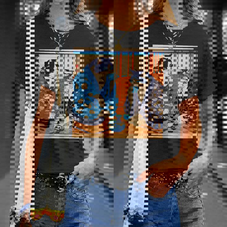 面白いtシャツ 猫 ネコ 酒 メンズ 猫好き グッズ おもしろ 面白い 服 ネタ にゃんこ 猫の下僕 浮世絵 Tシャツ 彼女への贈り物