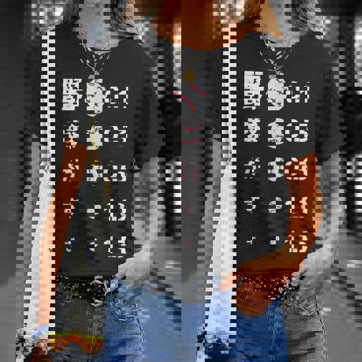 面白いtシャツ 野球 ベースボール 視力検査 おもしろ 服 ネタ メンズ 野球部 おもしろグッズ 大人 子供 Tシャツ 彼女への贈り物