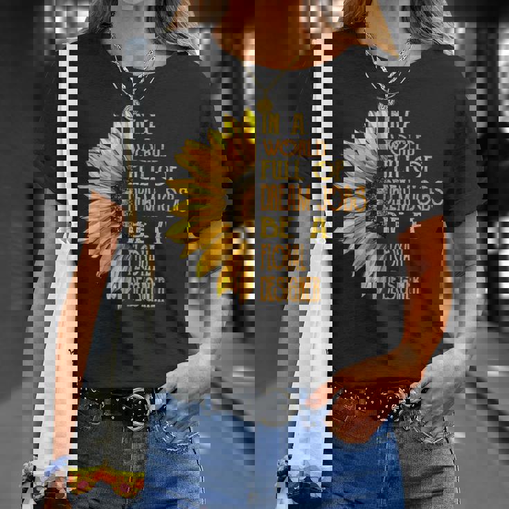 面白いひまわり柄シャツ 花柄デザイナーシャツ Tシャツ 彼女への贈り物