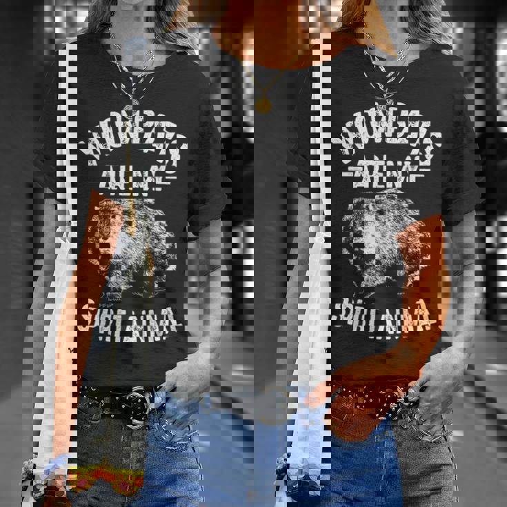 面白いウォンバットギフトクールウォンバットは私の精神動物愛です Tシャツ 彼女への贈り物