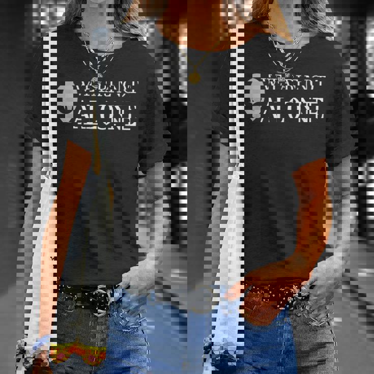 面白いエイリアン地球外ufo We Are Not Alone Tシャツ 彼女への贈り物
