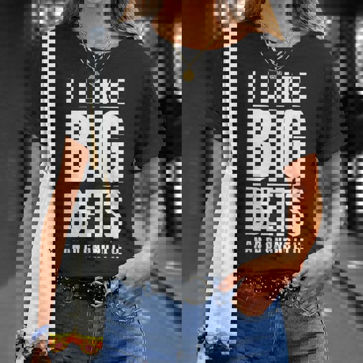 面白いカジノギャンブル大きな賭けが好き Tシャツ 彼女への贈り物