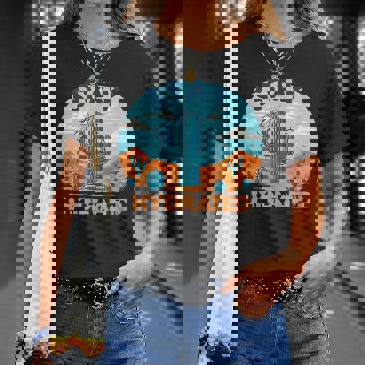 面白いサボテンの水やり-水分補給 Tシャツ 彼女への贈り物