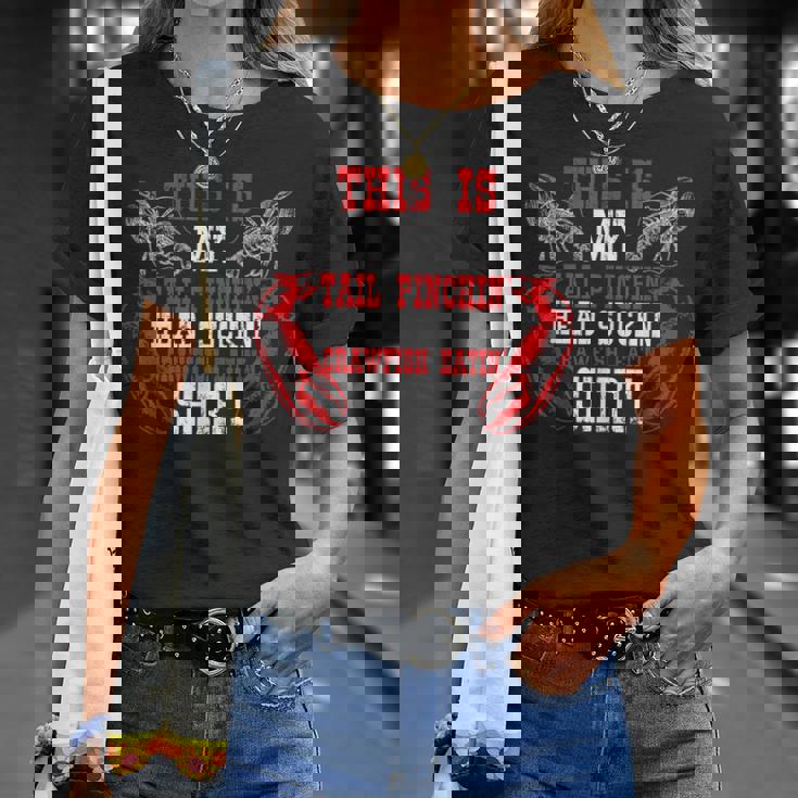 面白いザリガニの恋人シーフードザリガニを食べる Tシャツ 彼女への贈り物