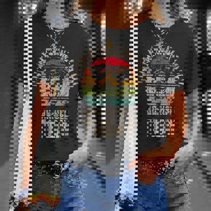 面白いジャックラッセルテリアの犬のオーナーデザイン、ジャックラッセル Tシャツ 彼女への贈り物