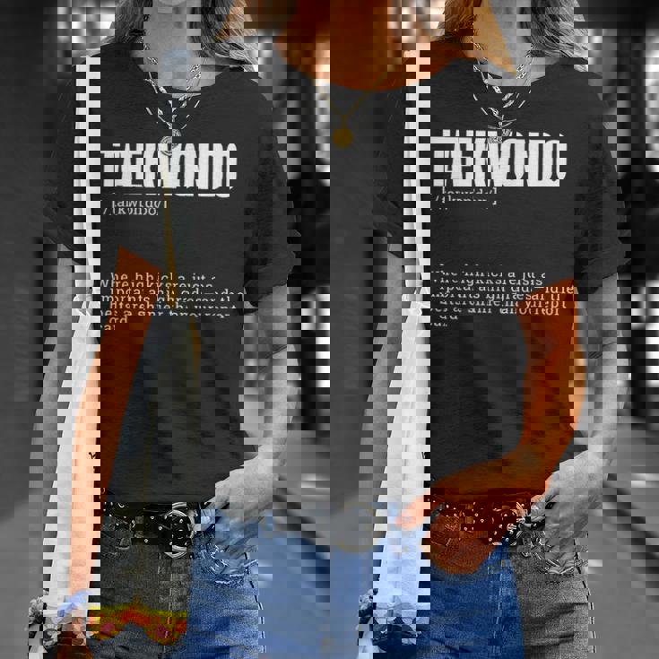 面白いテコンドー辞書がハイキックの定義を作ります Tシャツ 彼女への贈り物