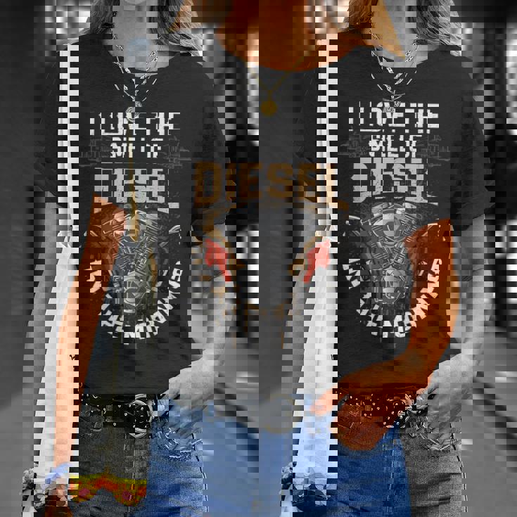 面白いディーゼルメカニックシャツ I Love Themell Of Diesel Tシャツ 彼女への贈り物