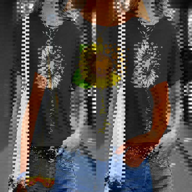 面白いパグママ ひまわり 母の日 パグ 犬好き Tシャツ 彼女への贈り物