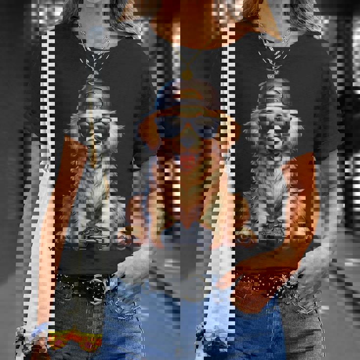 面白いビデオゲーム グラフィック イエロー ラブラドール犬 遊ぶゲーム Tシャツ 彼女への贈り物