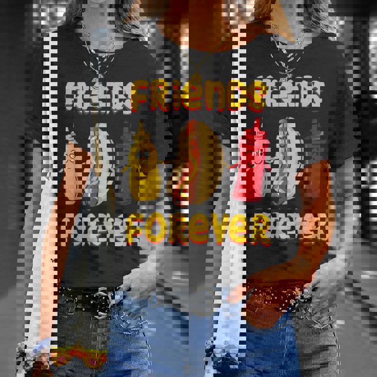 面白いホットドッグソーセージ ケチャップ&マスタード I ホットドッグ Tシャツ 彼女への贈り物