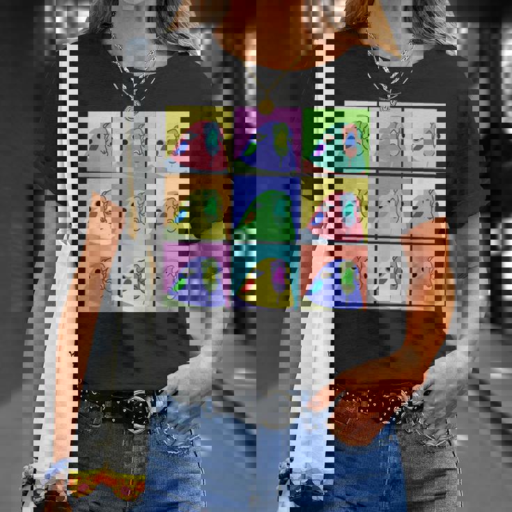 面白いポップアート オカメインコ かわいい鳥 オウム Tシャツ 彼女への贈り物