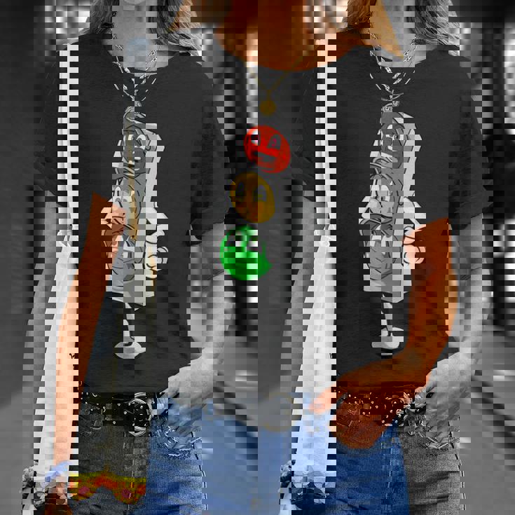 面白い信号機 コミック 漫画の信号機 Tシャツ 彼女への贈り物