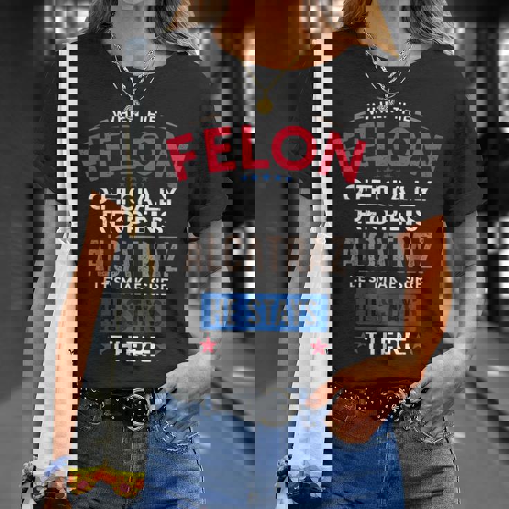 面白い反トランプ・フェロン・アルカトラズ Tシャツ 彼女への贈り物