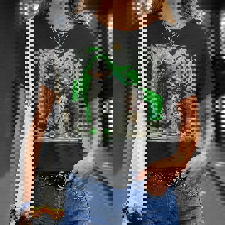 面白い猿と犬のグラフィックストリートウェアクールなデザイン 男性用 Tシャツ 彼女への贈り物