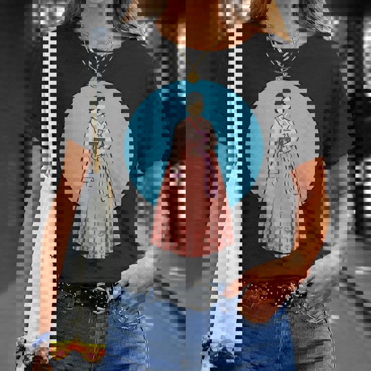 韓国伝統韓服を着た韓国の美少女 Tシャツ 彼女への贈り物