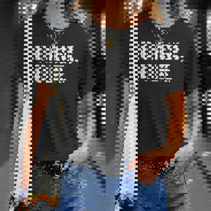 音楽家や音楽愛好家へのno Music No Life ギフト Tシャツ 彼女への贈り物